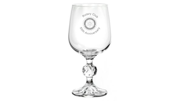 Crystal wine goblet
